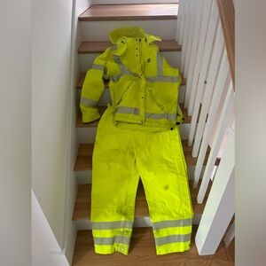 High visibility carhartt rain gear